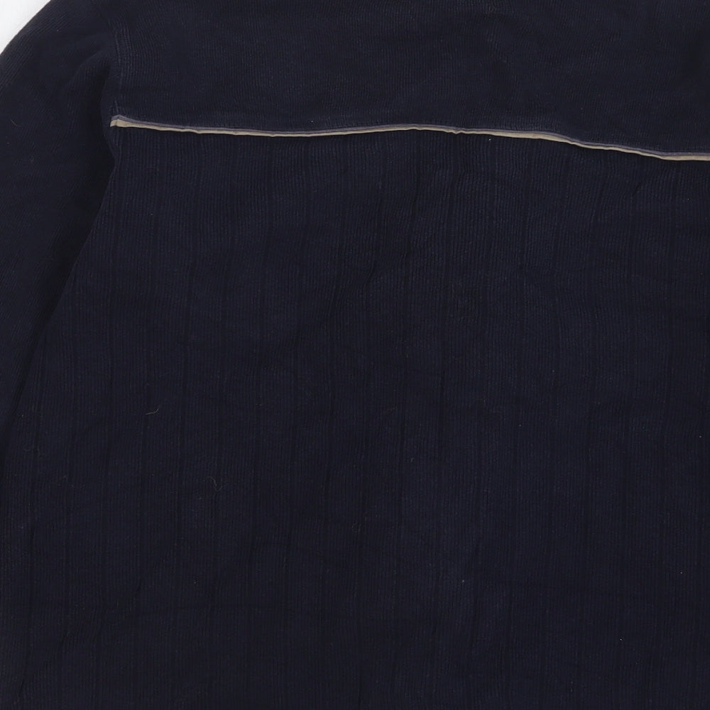 BHS Mens Blue Cotton Full Zip Sweatshirt Size M