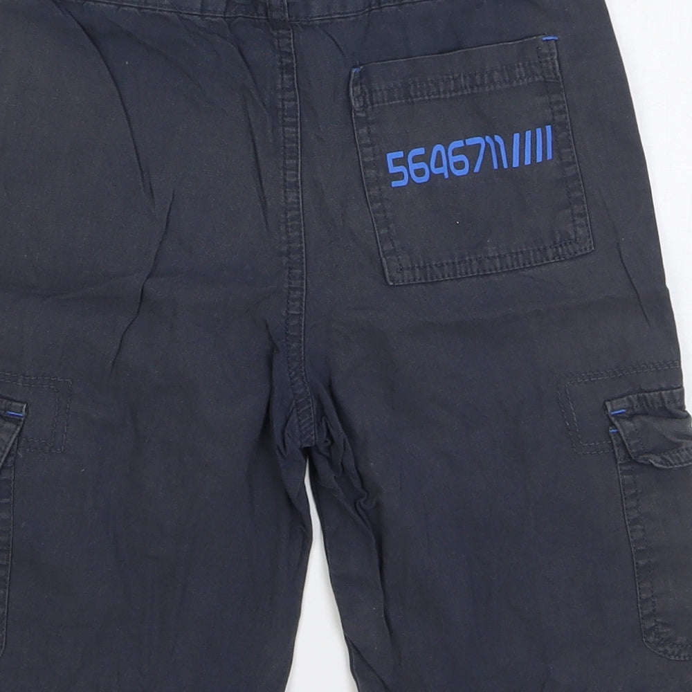 Cherokee Boys Grey Cotton Cargo Shorts Size 6-7 Years Regular Zip