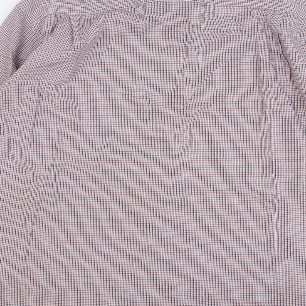 Cedar Wood State Mens Multicoloured Check Cotton Dress Shirt Size 16.5 Collared Button