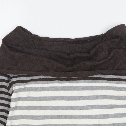 Gerry Weber Womens Multicoloured Roll Neck Striped Viscose Pullover Jumper Size 14