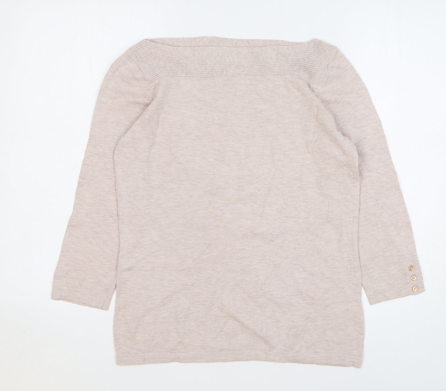 NEXT Womens Pink Boat Neck Cotton Pullover Jumper Size 12