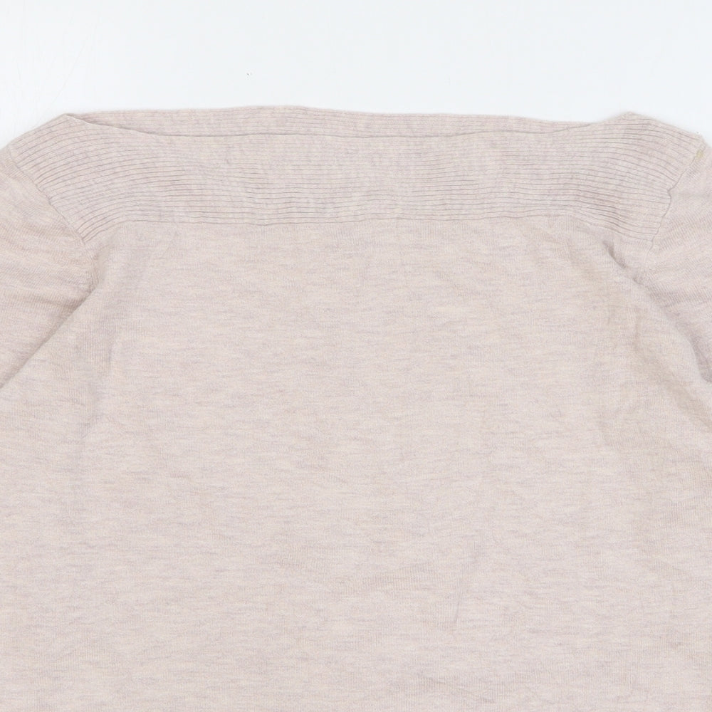 NEXT Womens Pink Boat Neck Cotton Pullover Jumper Size 12