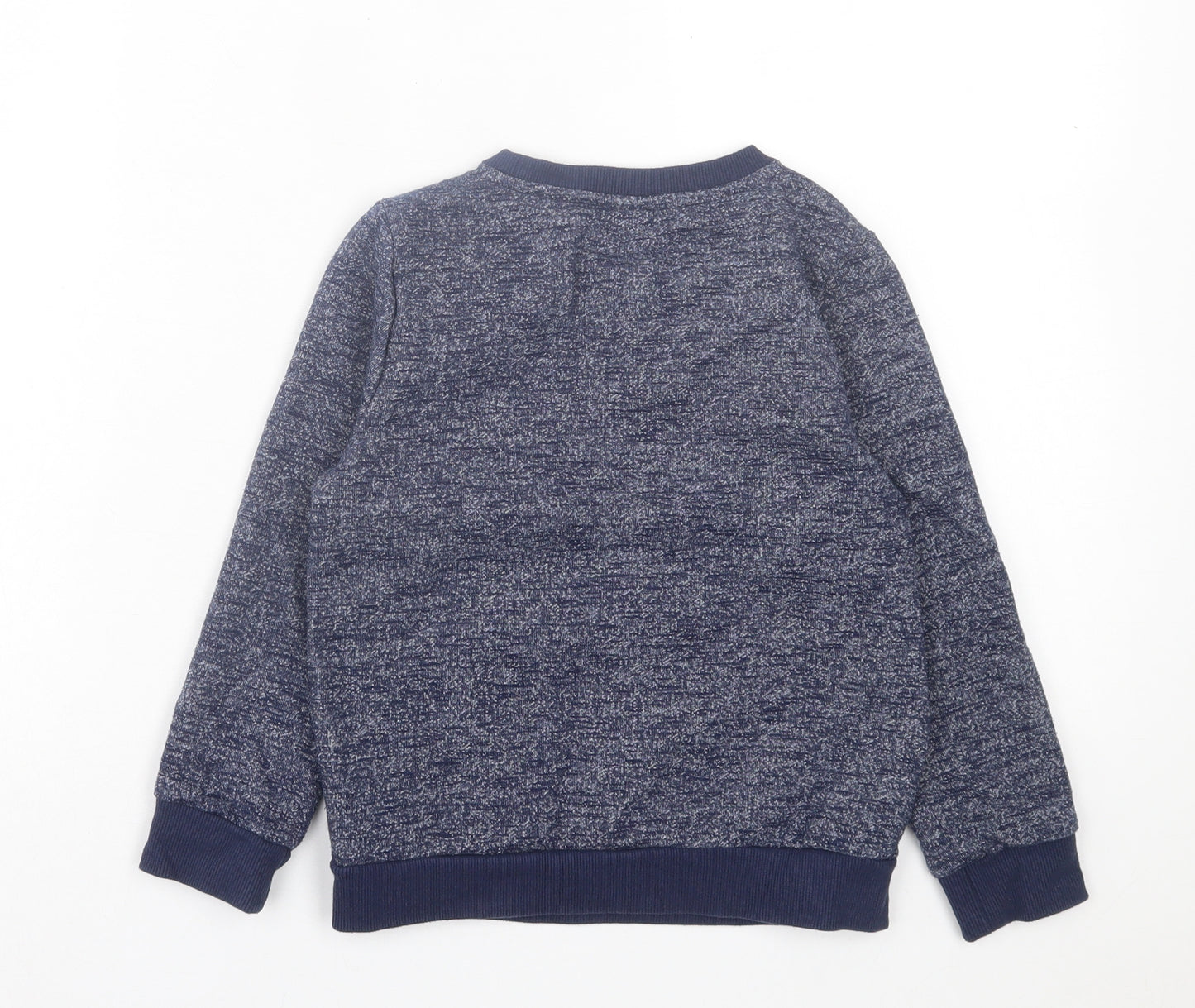 F&F Boys Blue Polyester Pullover Sweatshirt Size 6-7 Years Pullover - Christmas