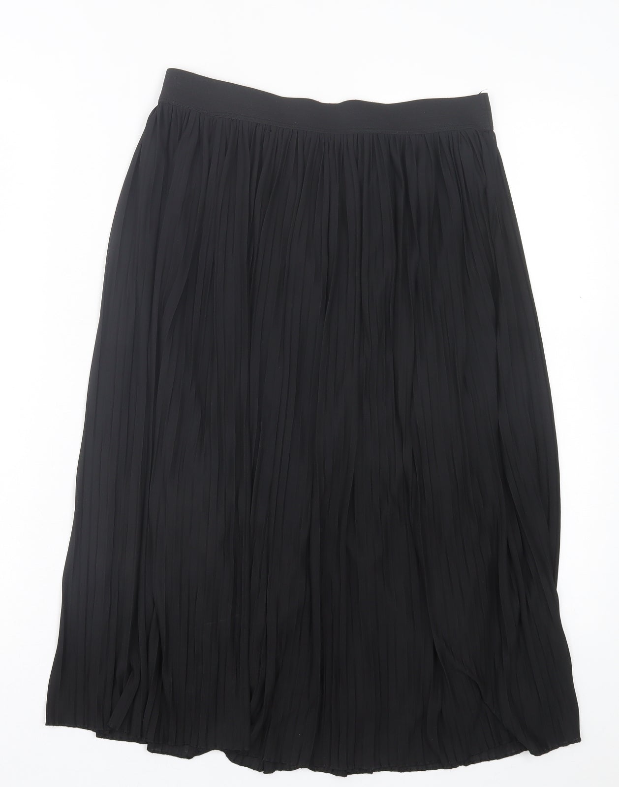 George Womens Black Polyester Pleated Skirt Size 12
