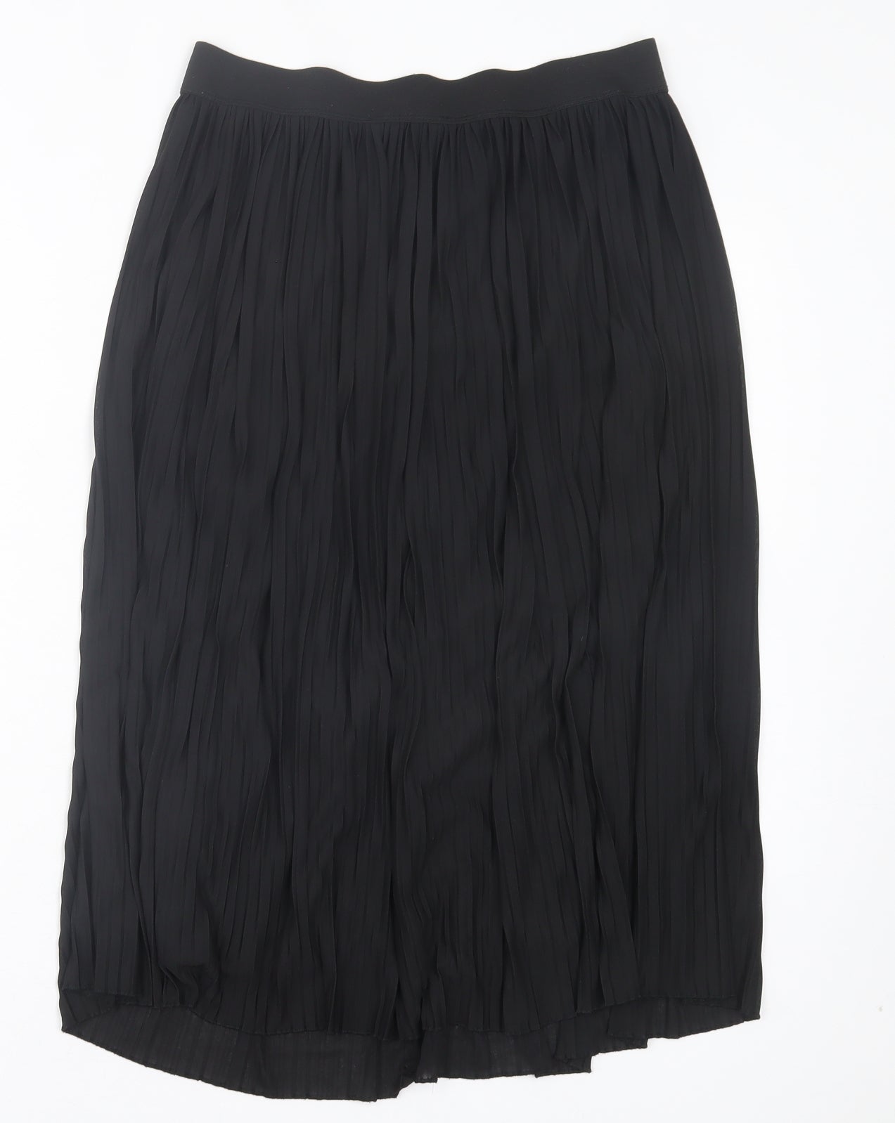 George Womens Black Polyester Pleated Skirt Size 12
