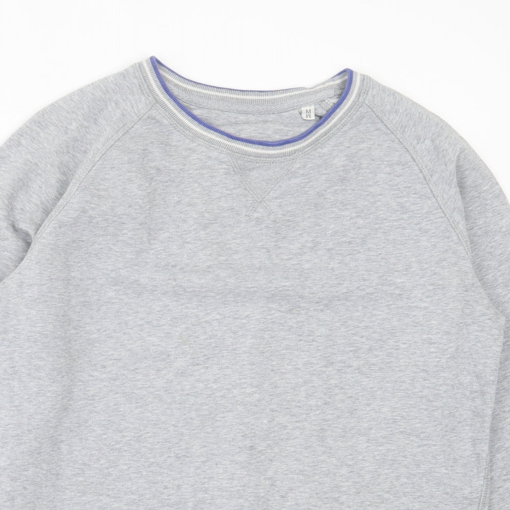 Stanley Stella Mens Grey Cotton Pullover Sweatshirt Size M