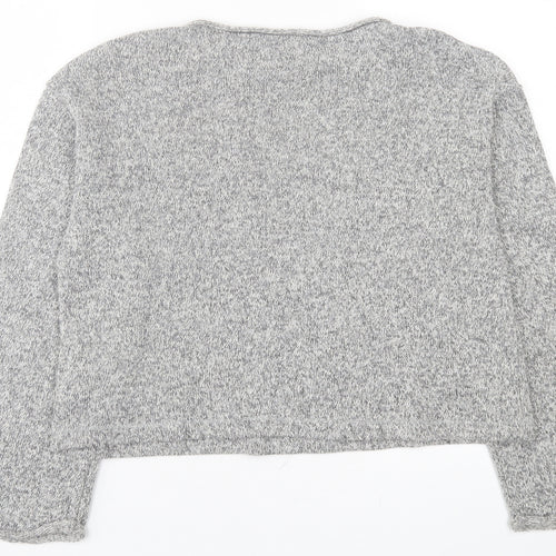 Zara Womens Grey Crew Neck Polyester Pullover Jumper Size L