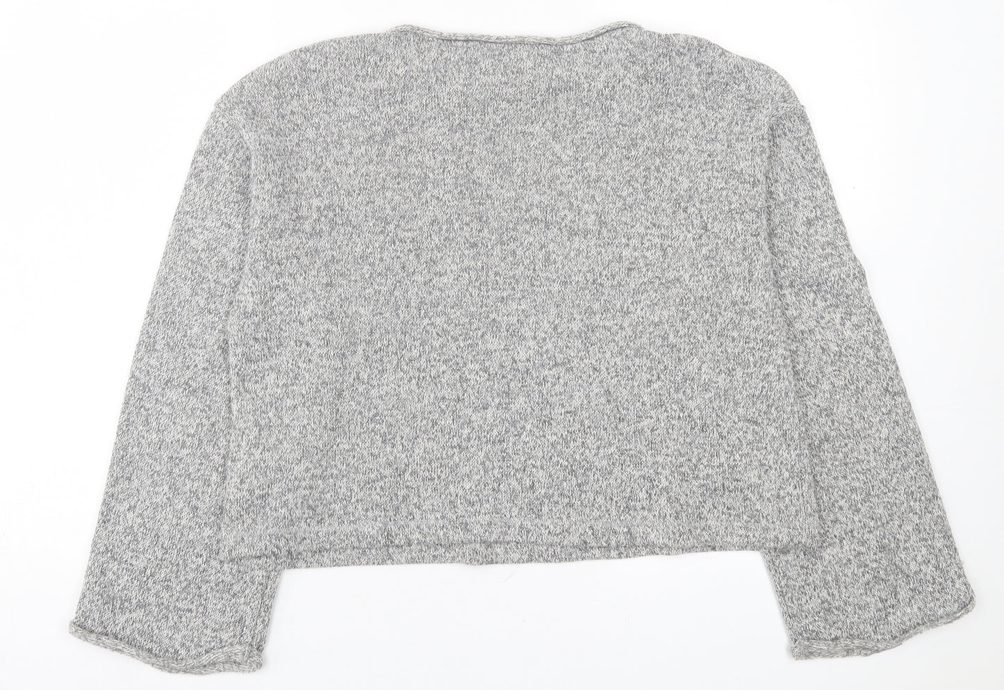 Zara Womens Grey Crew Neck Polyester Pullover Jumper Size L