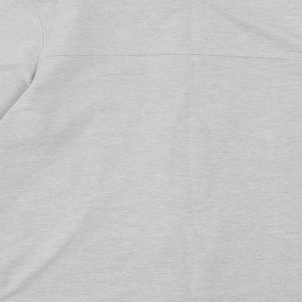Marks and Spencer Womens Grey Cotton Full Zip Sweatshirt Size 14 Zip