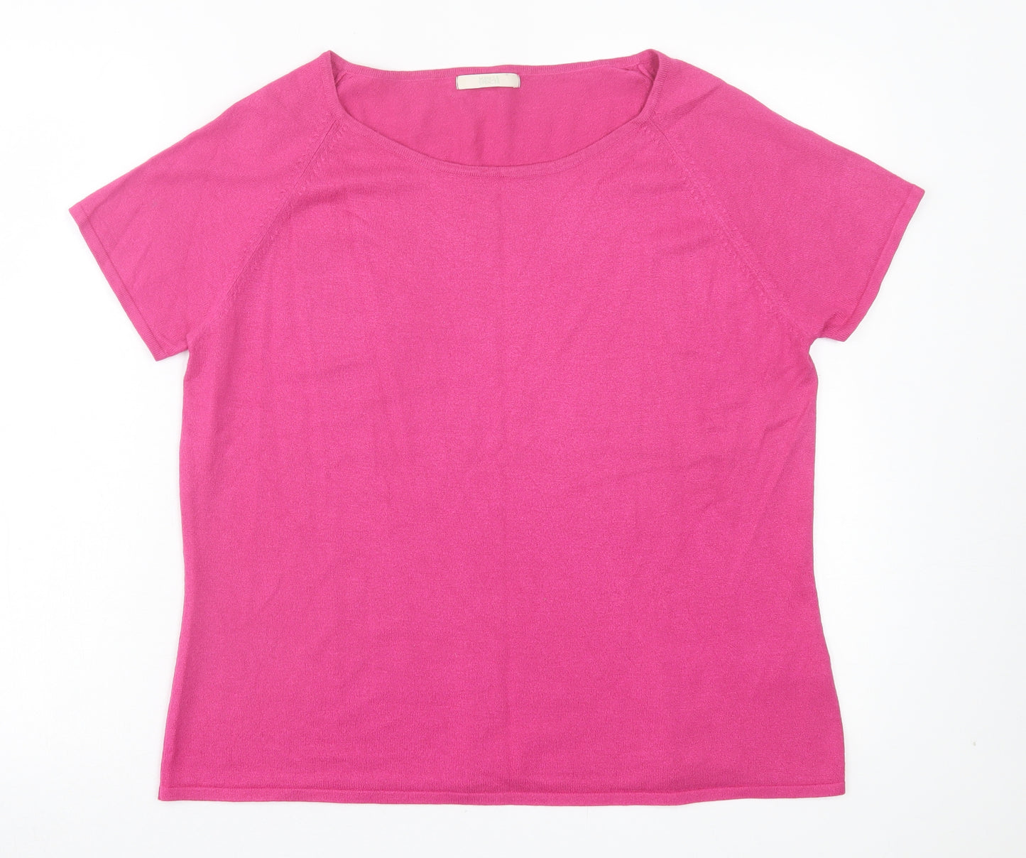 Marks and Spencer Womens Pink Viscose Basic T-Shirt Size 20 Crew Neck