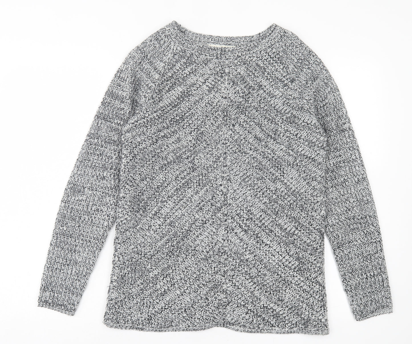 Peacocks Mens Grey Crew Neck Acrylic Pullover Jumper Size S