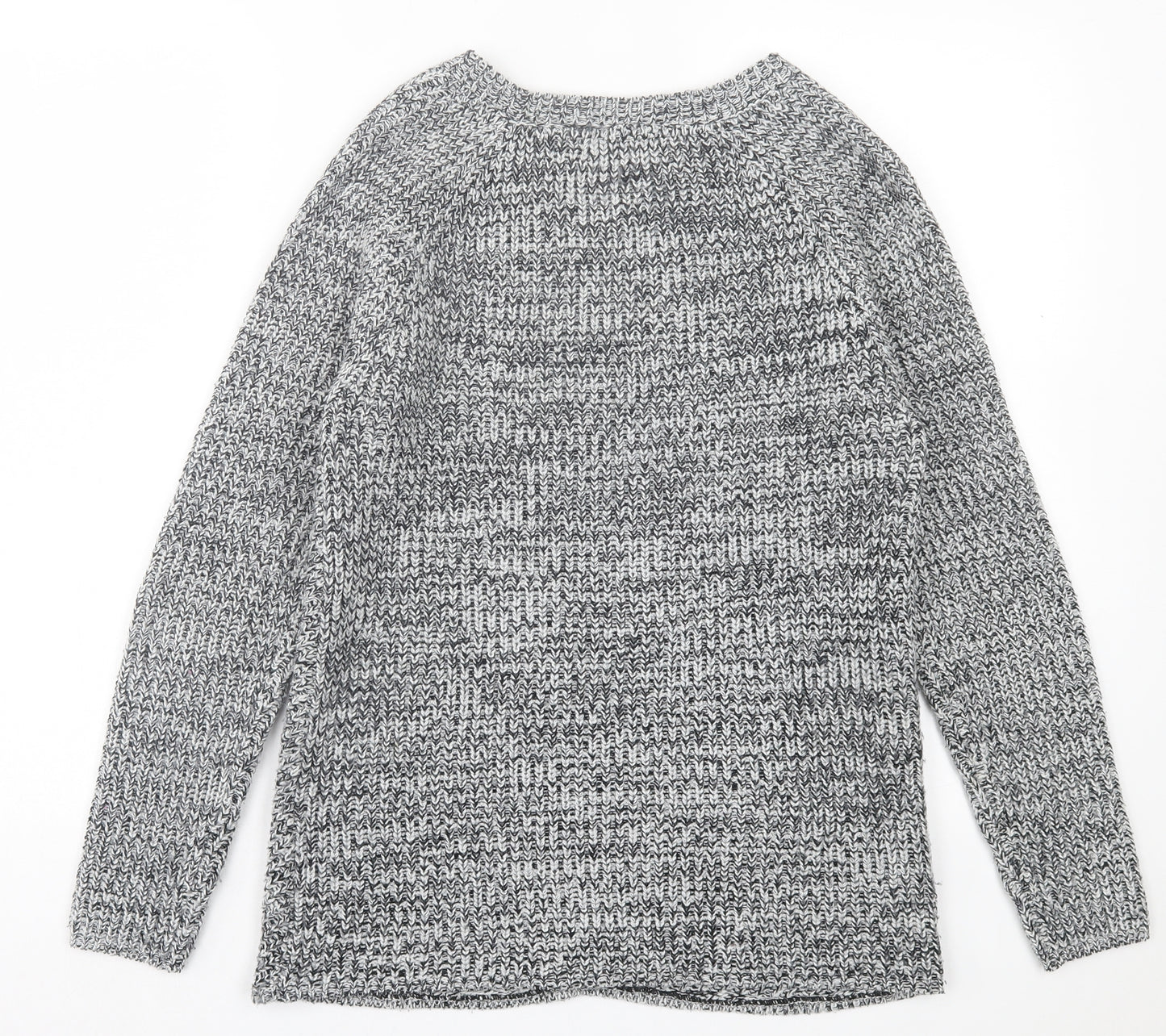 Peacocks Mens Grey Crew Neck Acrylic Pullover Jumper Size S