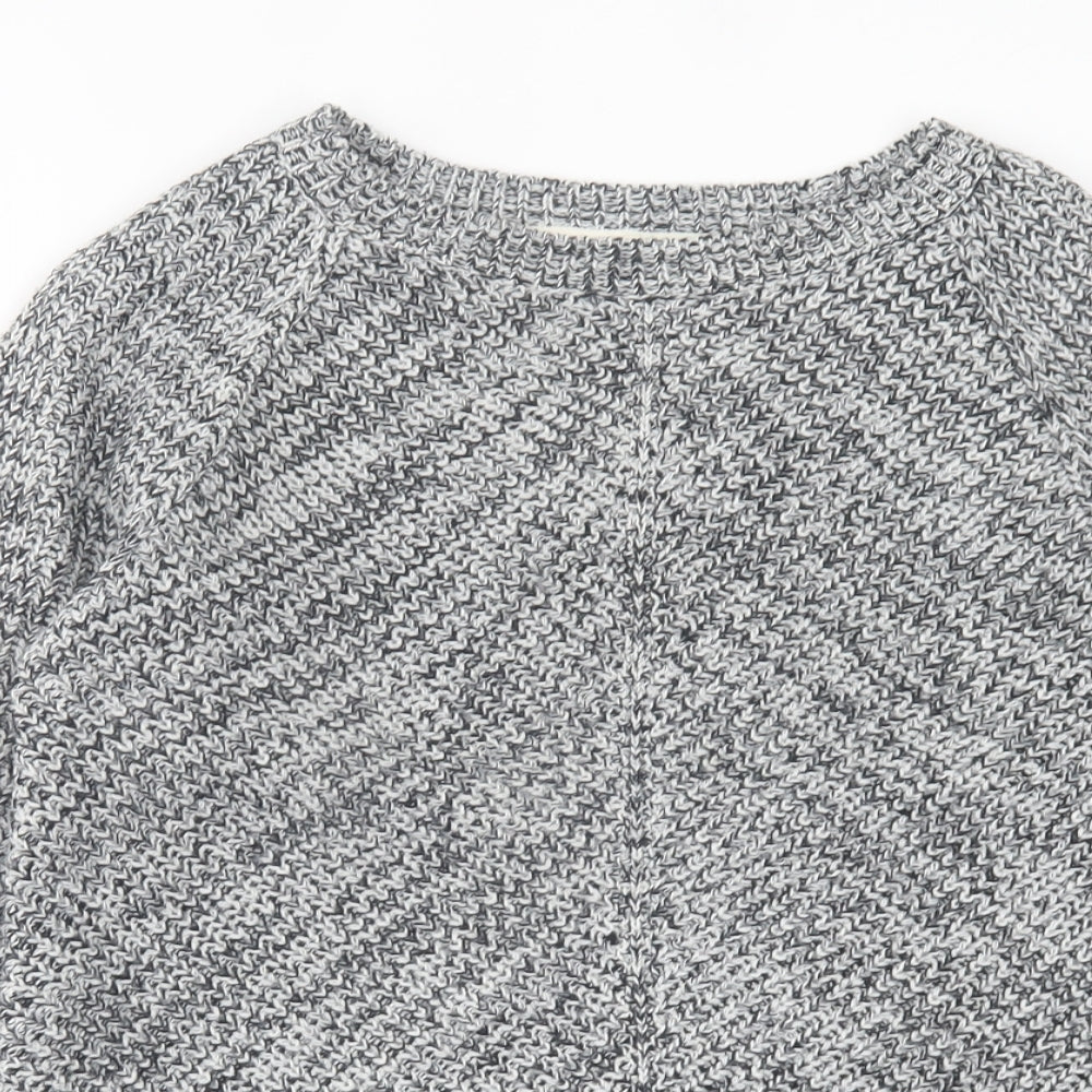 Peacocks Mens Grey Crew Neck Acrylic Pullover Jumper Size S