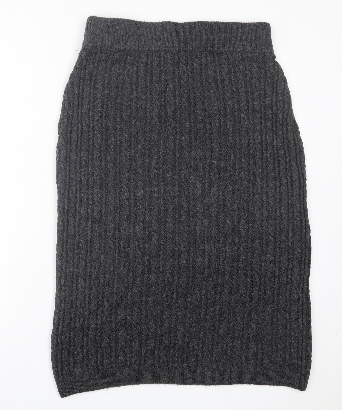 M&Co Womens Grey Acrylic Straight & Pencil Skirt Size 14