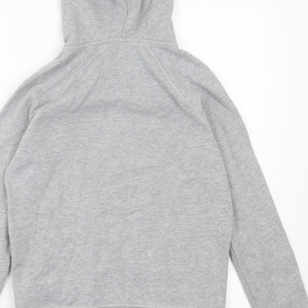 Jack Wills Womens Grey Cotton Full Zip Hoodie Size 8 Zip