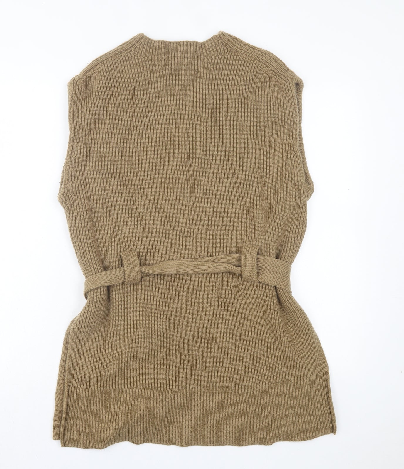 Autograph Womens Brown Polyamide Jumper Dress Size M Mock Neck Pullover