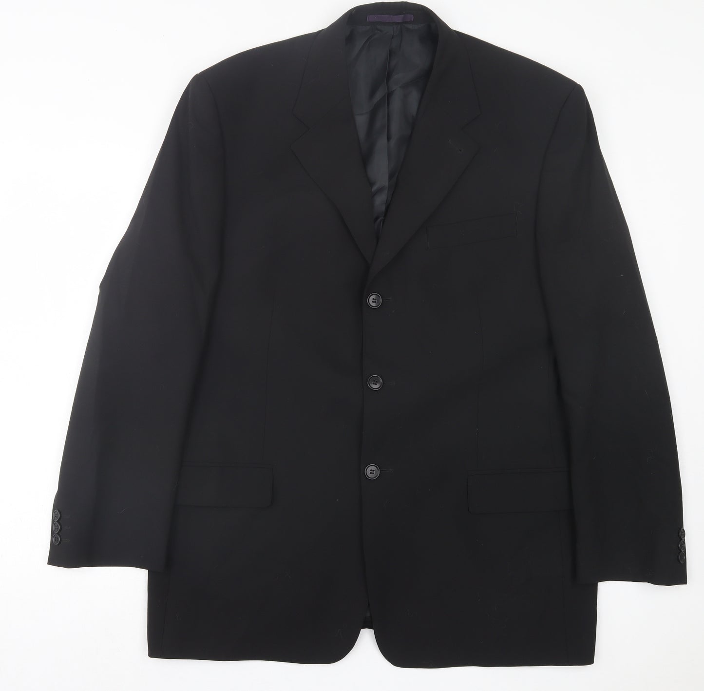 NEXT Mens Black Wool Jacket Suit Jacket Size 44