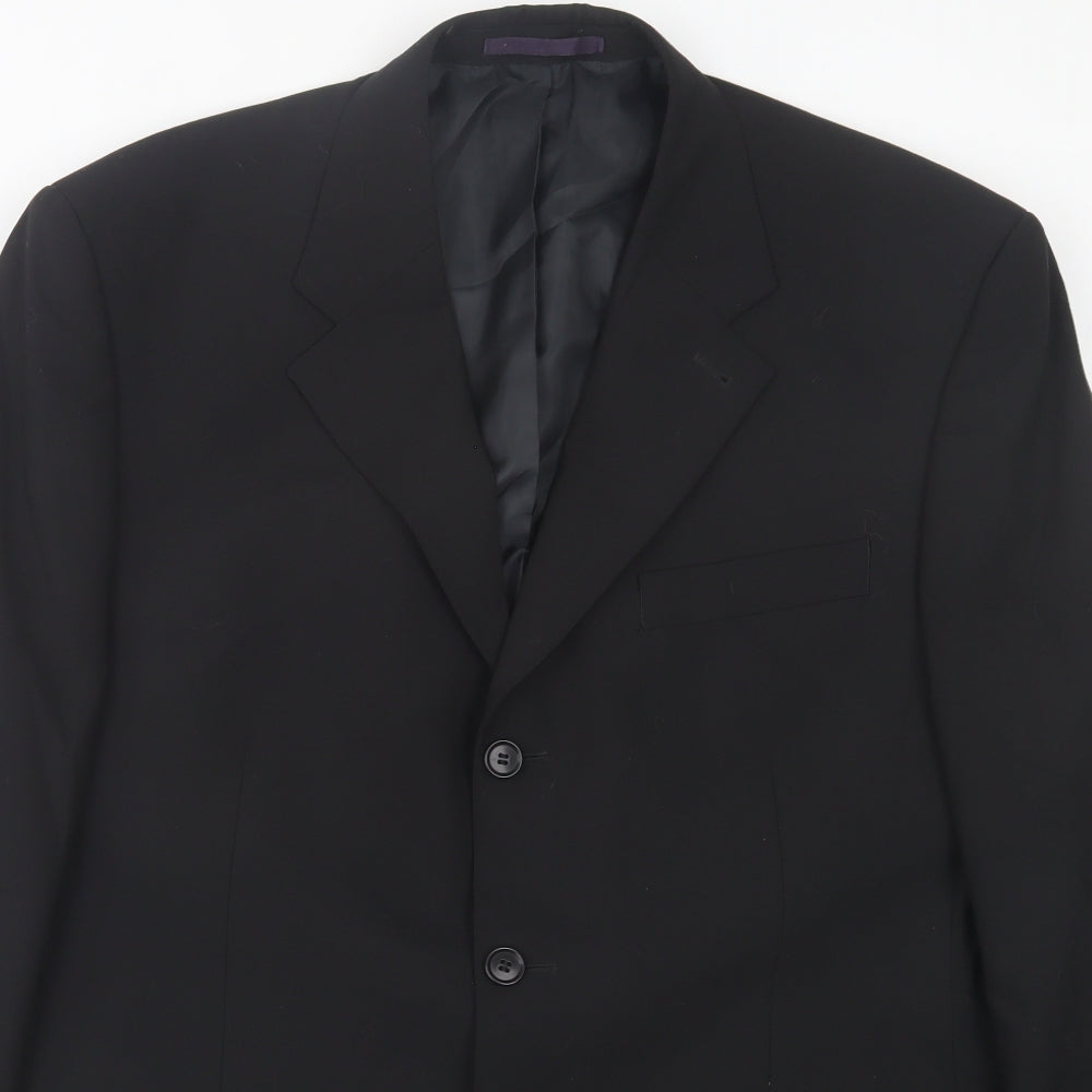 NEXT Mens Black Wool Jacket Suit Jacket Size 44