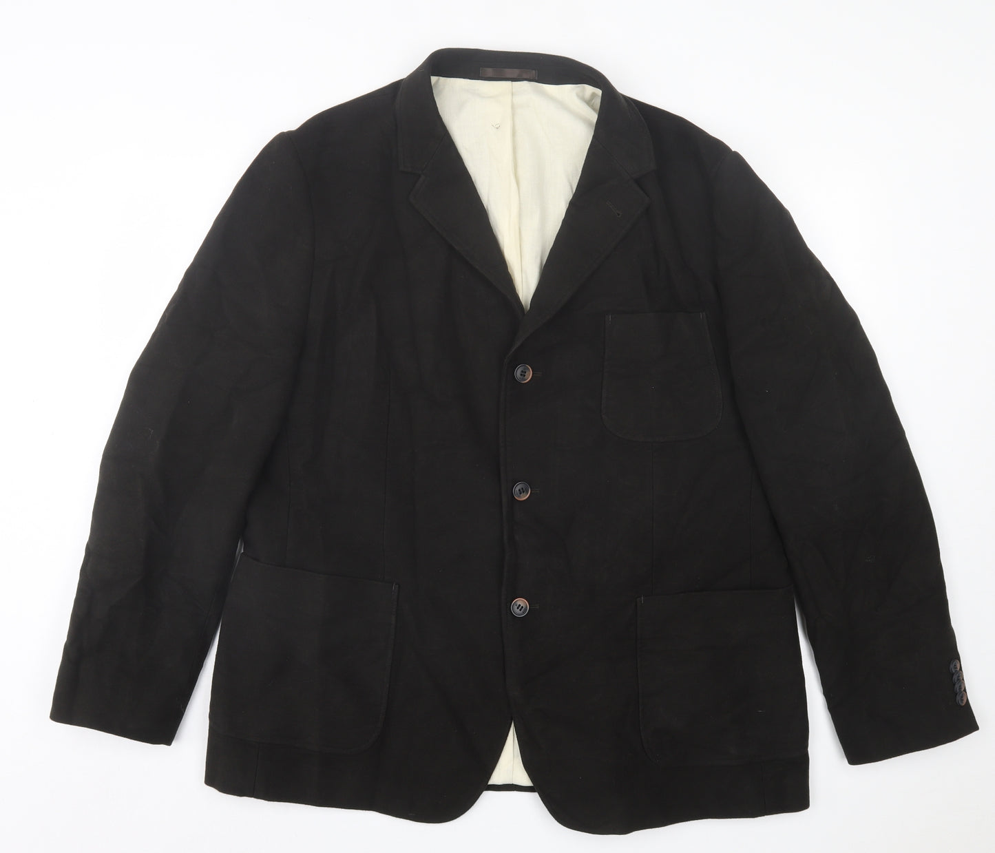 RJR.John Rocha Mens Brown Polyester Jacket Suit Jacket Size 46