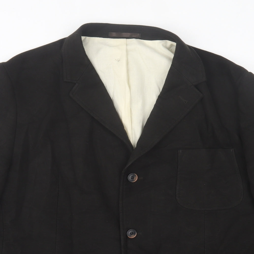 RJR.John Rocha Mens Brown Polyester Jacket Suit Jacket Size 46