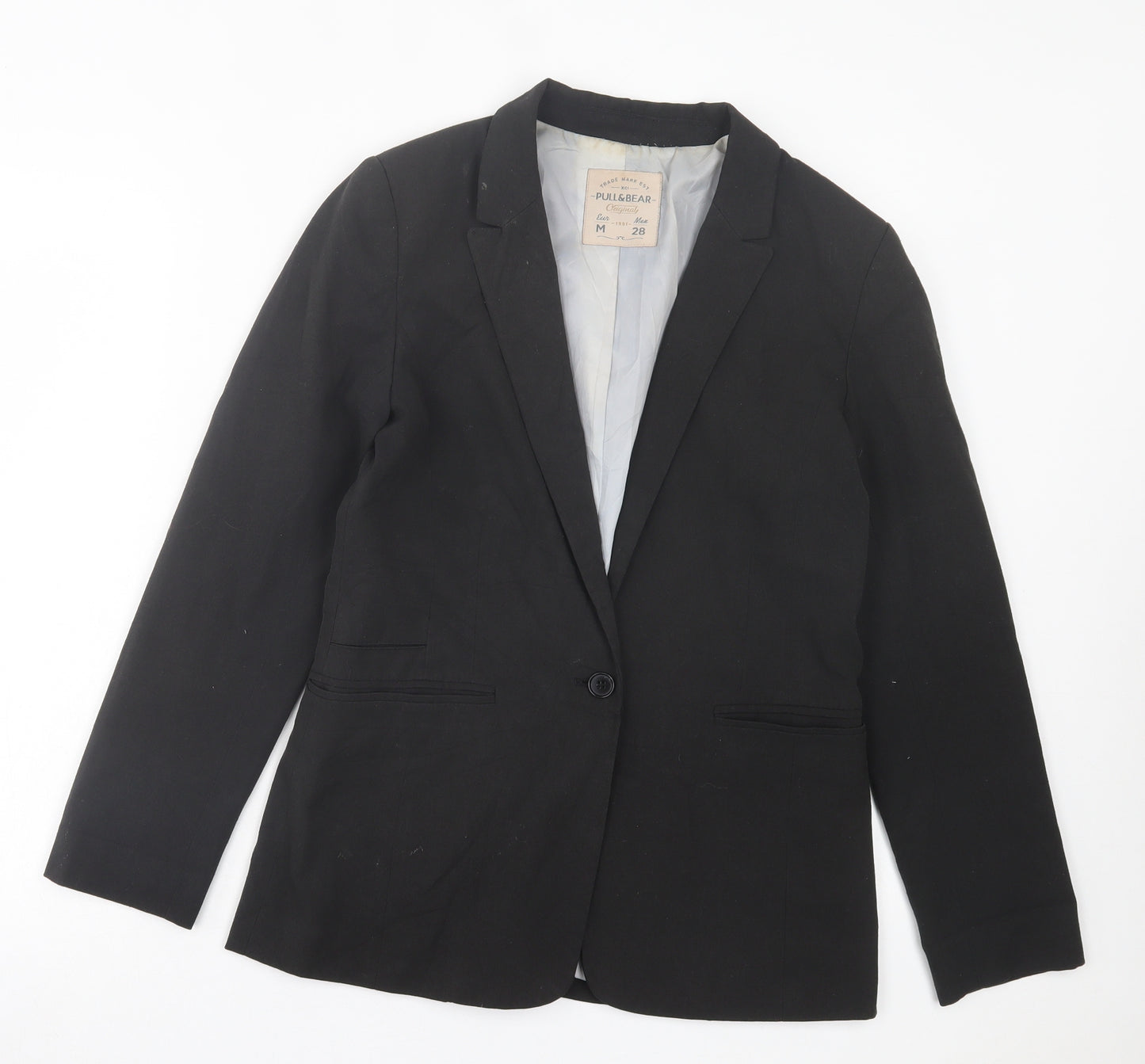 Pull&Bear Womens Black Jacket Blazer Size M Button