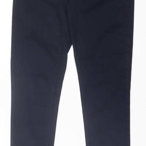 Marks and Spencer Womens Blue Cotton Skinny Jeans Size 10 L29 in Regular Button