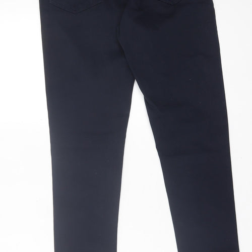Marks and Spencer Womens Blue Cotton Skinny Jeans Size 10 L29 in Regular Button