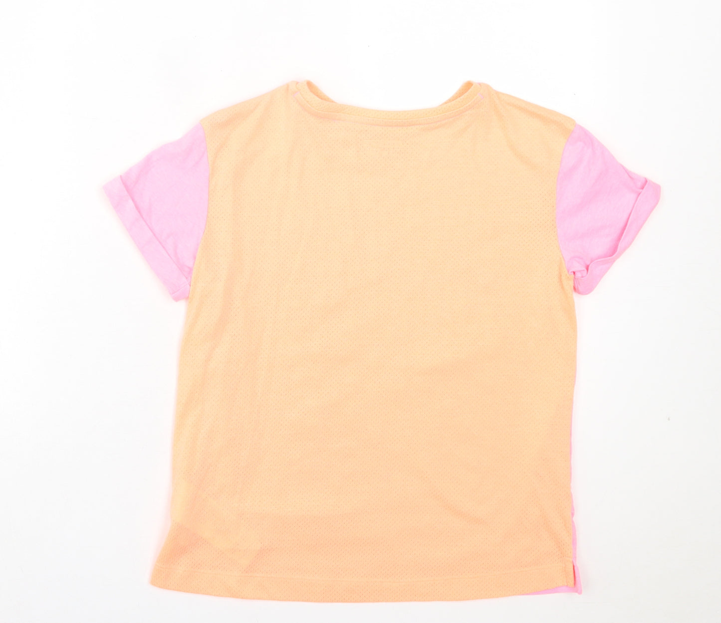 Converse Girls Pink Viscose Basic T-Shirt Size 13-14 Years Crew Neck Pullover