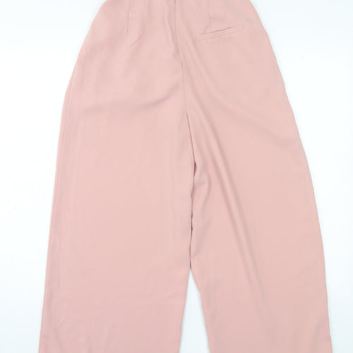Topshop Womens Pink Polyester Trousers Size 6 L23 in Regular Zip