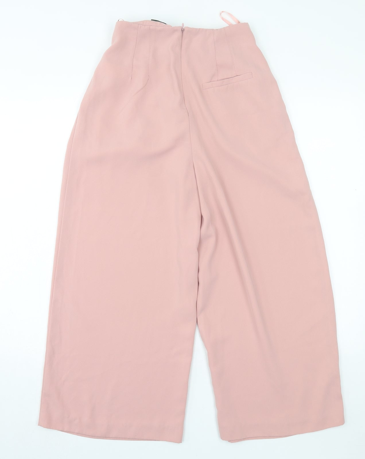 Topshop Womens Pink Polyester Trousers Size 6 L23 in Regular Zip
