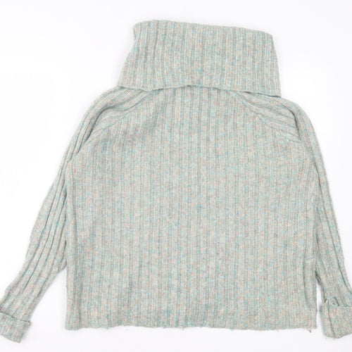 George Womens Grey Roll Neck Acrylic Pullover Jumper Size S