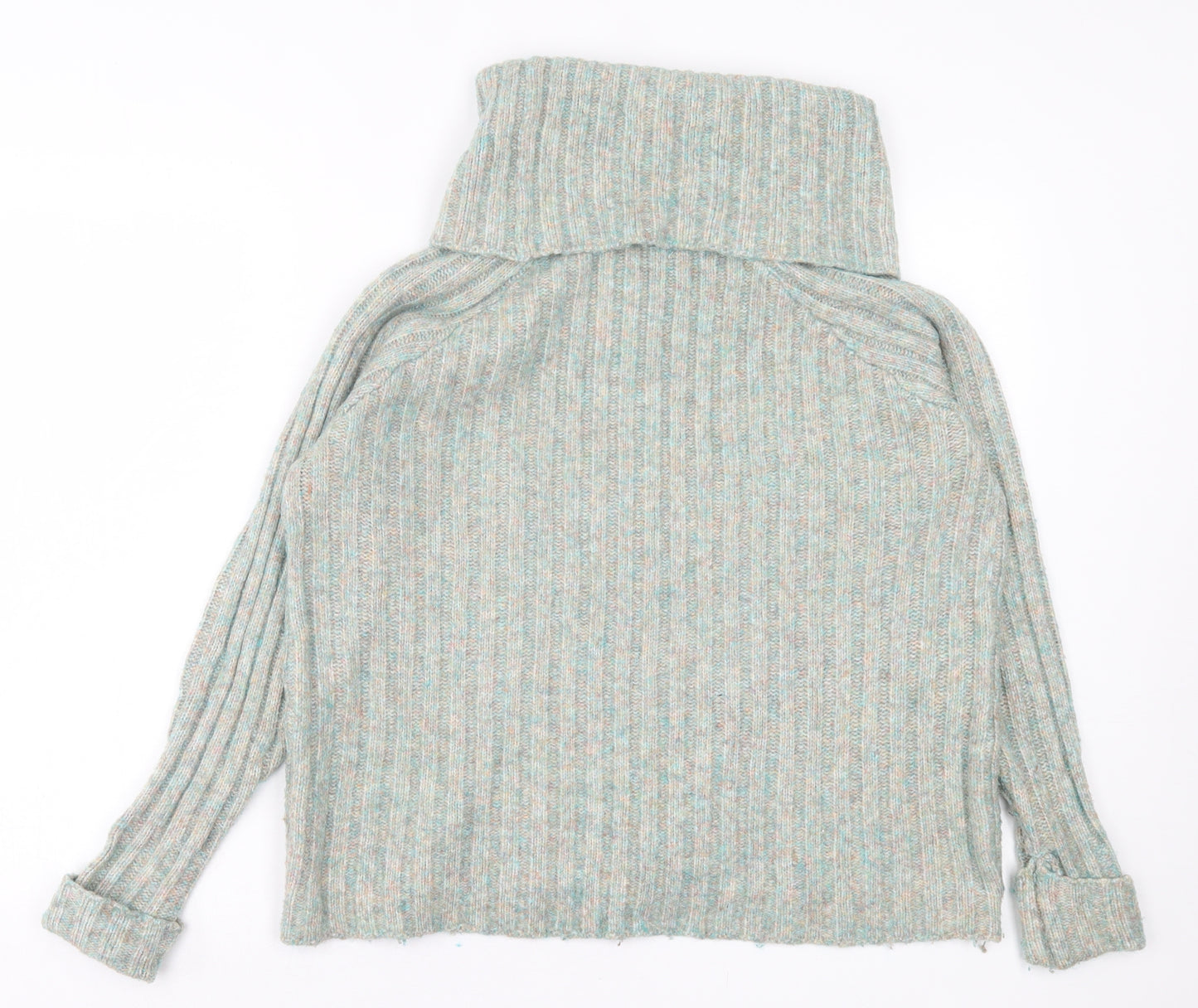 George Womens Grey Roll Neck Acrylic Pullover Jumper Size S