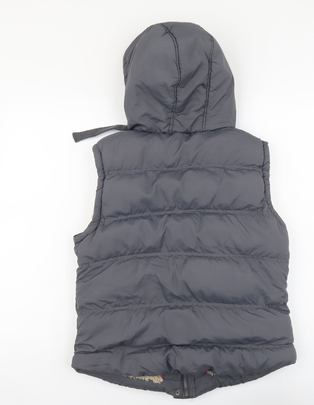 Atmosphere Womens Grey Gilet Coat Size 14 Zip - Faux Fur Lined