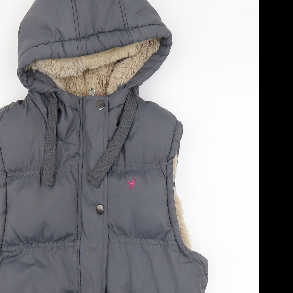 Atmosphere Womens Grey Gilet Coat Size 14 Zip - Faux Fur Lined