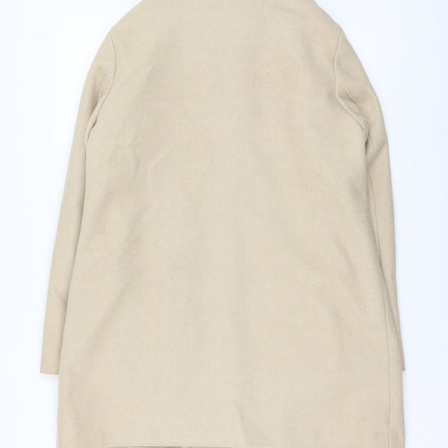 Primark Womens Beige Pea Coat Coat Size 12 Zip