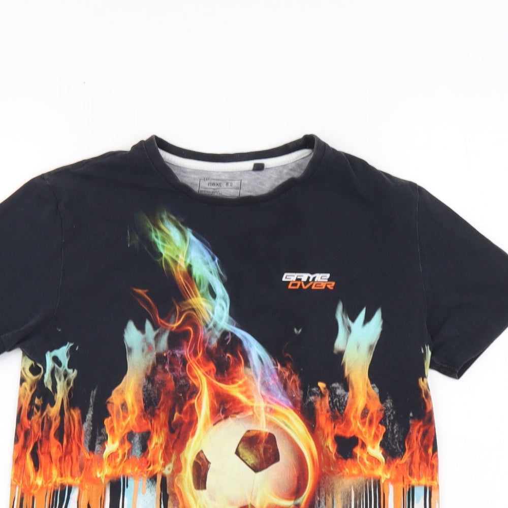 NEXT Boys Multicoloured Cotton Basic T-Shirt Size 12 Years Round Neck Pullover - Game Over
