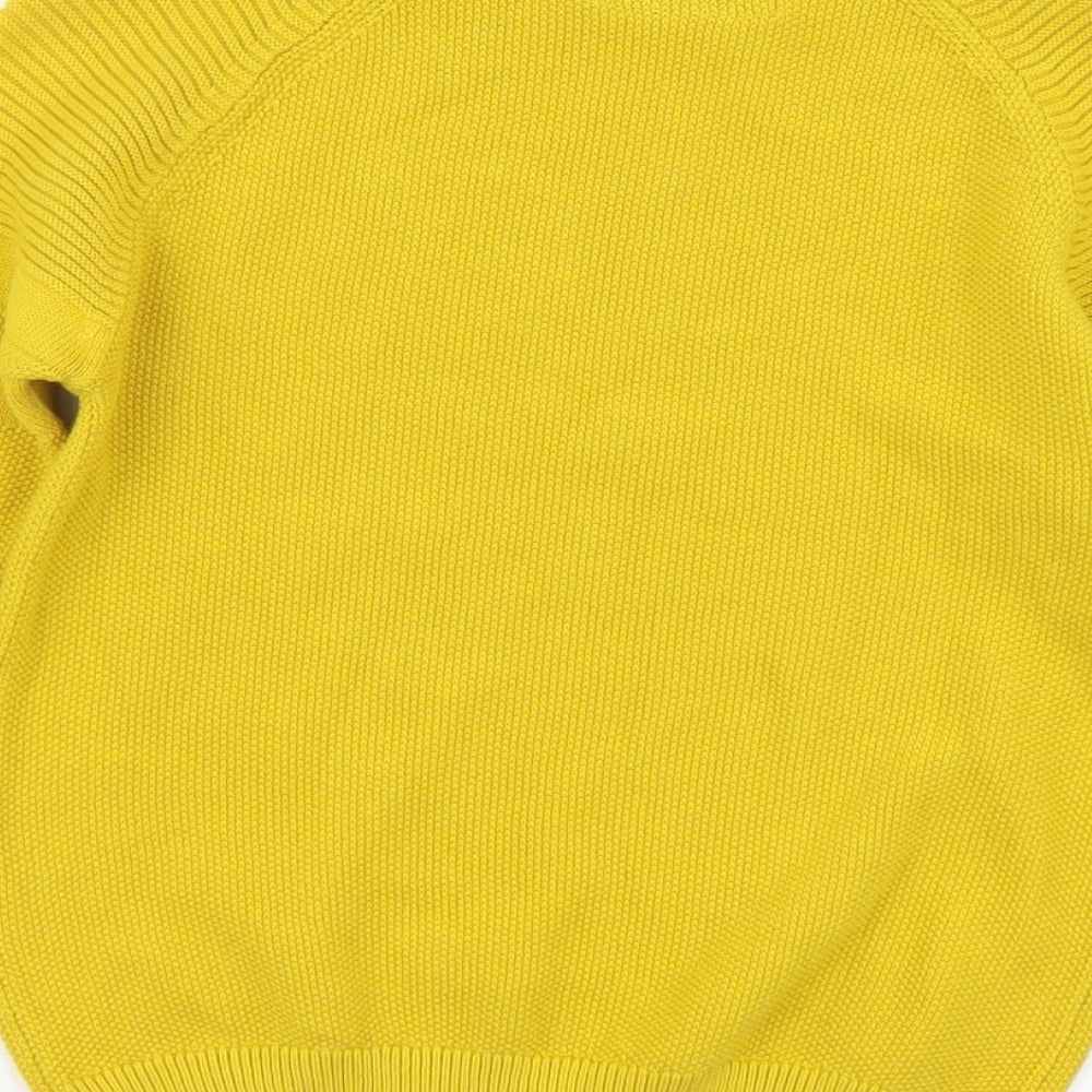 NEXT Boys Yellow Round Neck Cotton Pullover Jumper Size 6 Years Pullover
