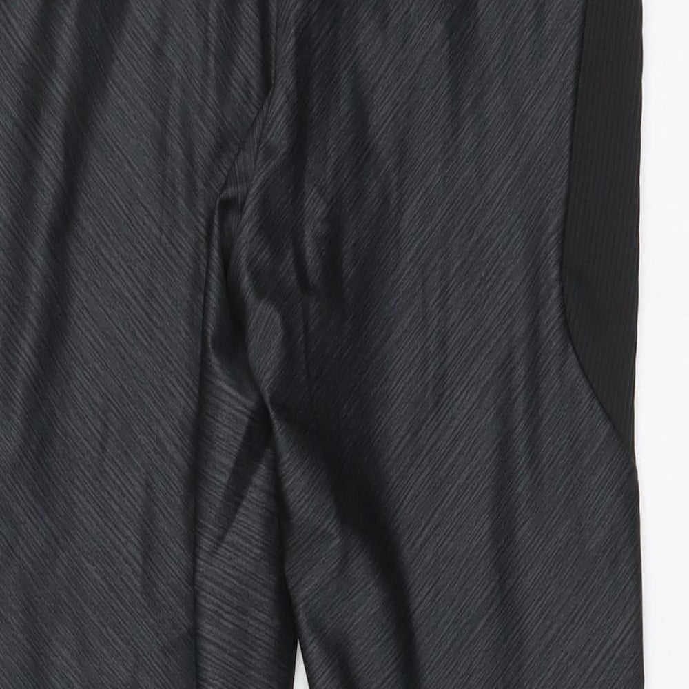 Kalenji Womens Black Polyester Compression Leggings Size L L16 in Regular Button