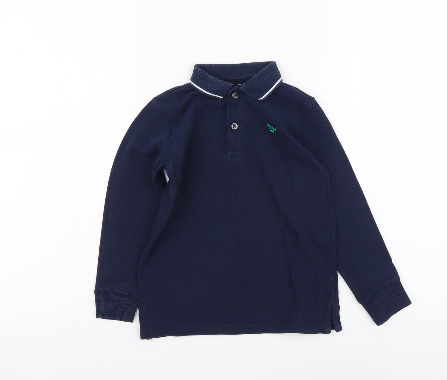 NEXT Boys Blue Cotton Basic Polo Size 4-5 Years Collared Pullover