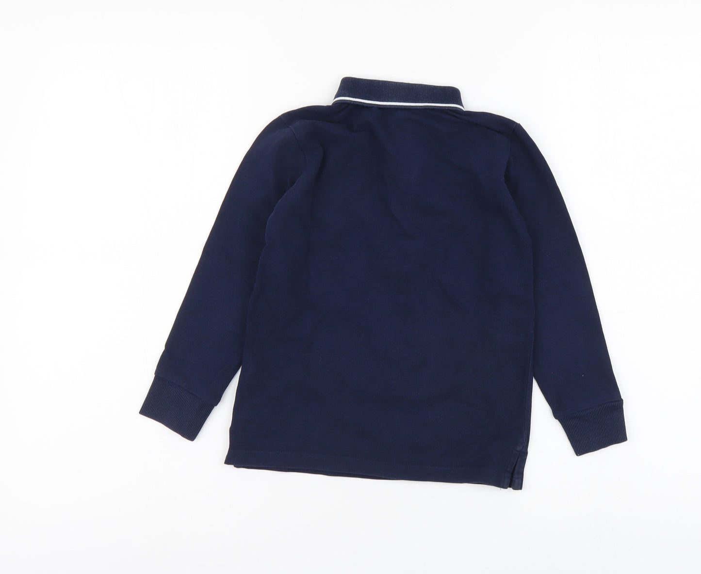 NEXT Boys Blue Cotton Basic Polo Size 4-5 Years Collared Pullover