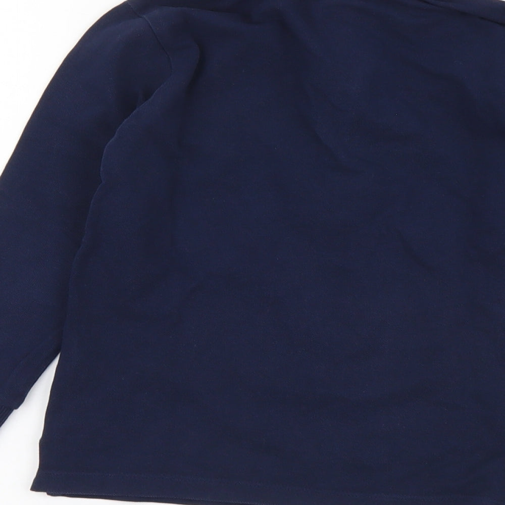 NEXT Boys Blue Cotton Basic Polo Size 4-5 Years Collared Pullover