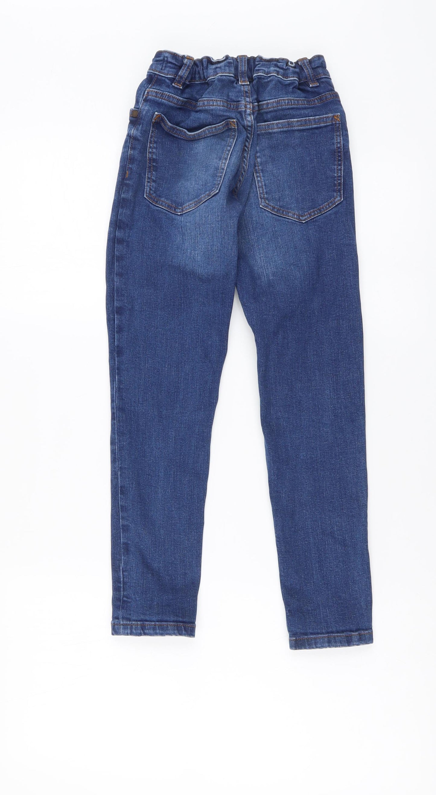 NEXT Boys Blue Cotton Skinny Jeans Size 8 Years Regular Button