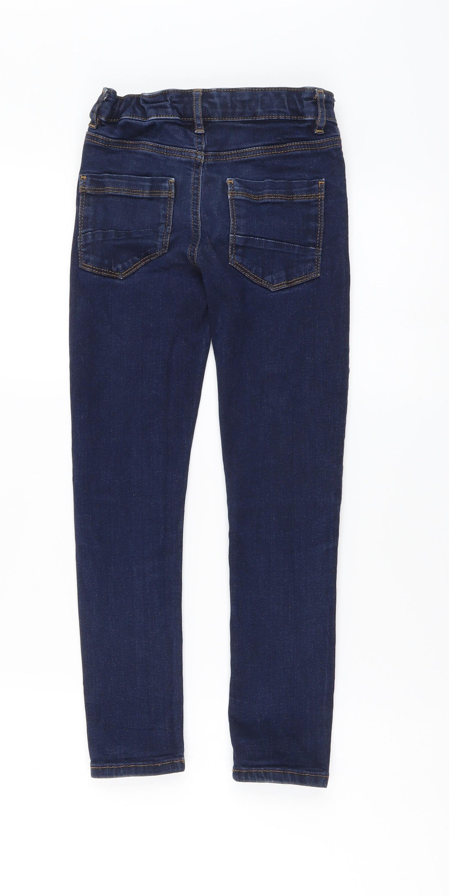 NEXT Boys Blue Cotton Skinny Jeans Size 8 Years Regular Button