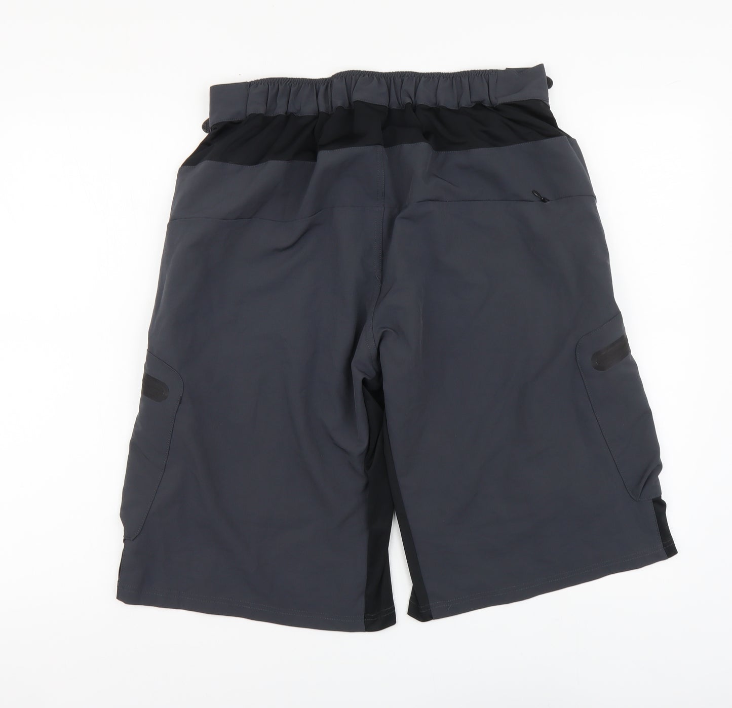 Arsuxeo Mens Grey Polyester Cargo Shorts Size XL L14 in Regular Button