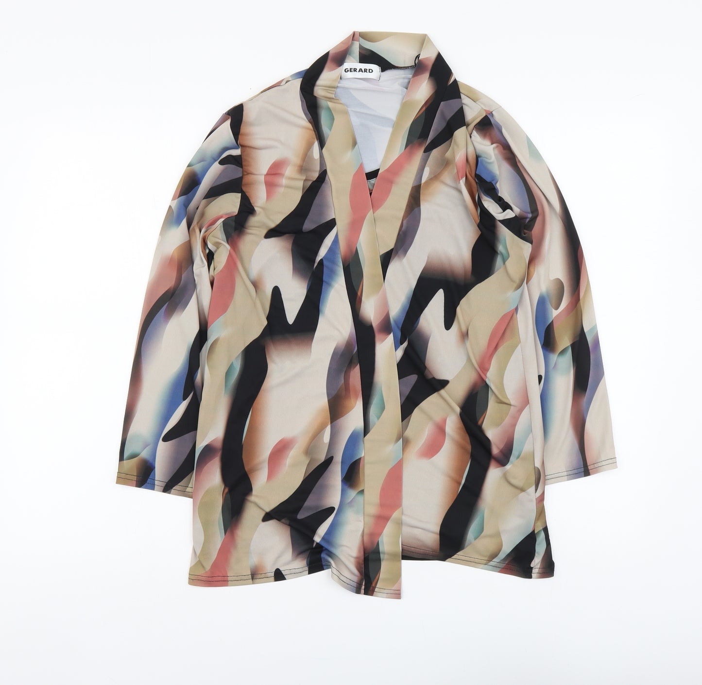 Gerard Womens Multicoloured Geometric Polyester Basic Blouse Size 18 Round Neck
