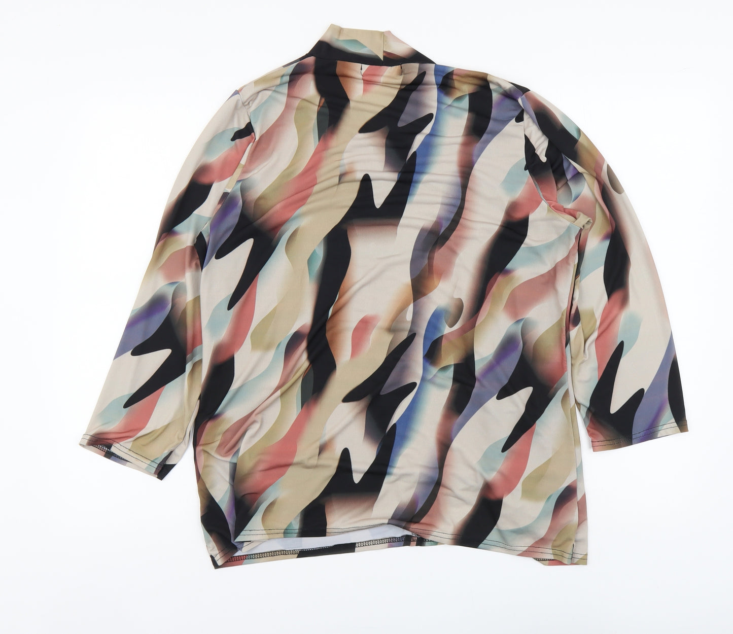 Gerard Womens Multicoloured Geometric Polyester Basic Blouse Size 18 Round Neck