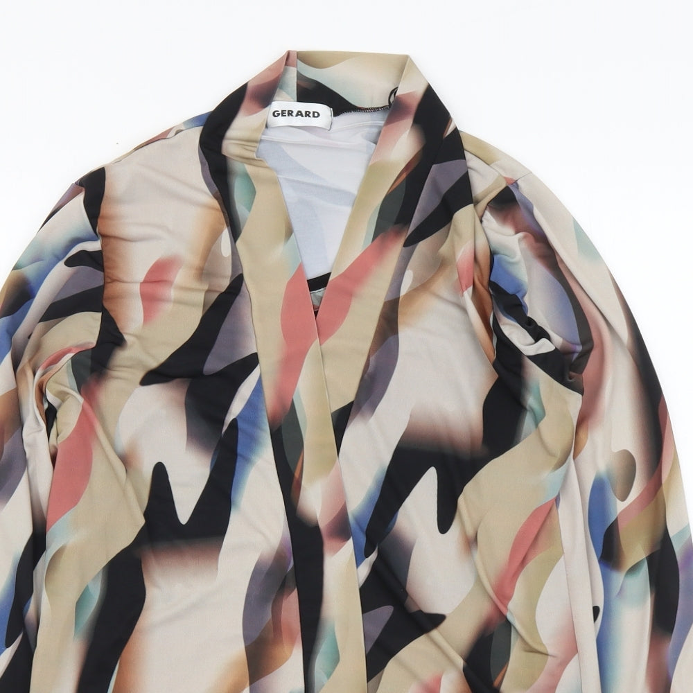 Gerard Womens Multicoloured Geometric Polyester Basic Blouse Size 18 Round Neck