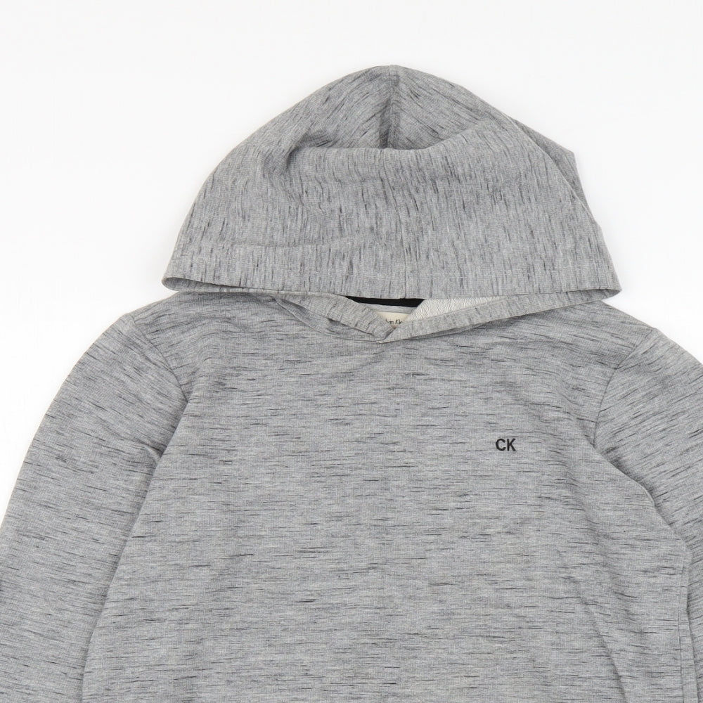 Calvin Klein Womens Grey Cotton Pullover Hoodie Size M Pullover