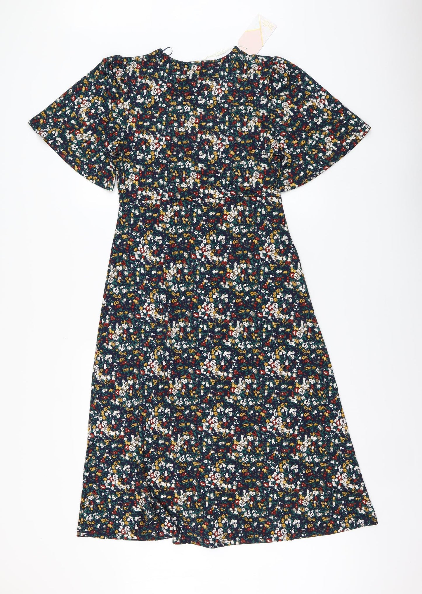 Stella Morgan Womens Multicoloured Floral Polyester A-Line Size 10 Round Neck Pullover