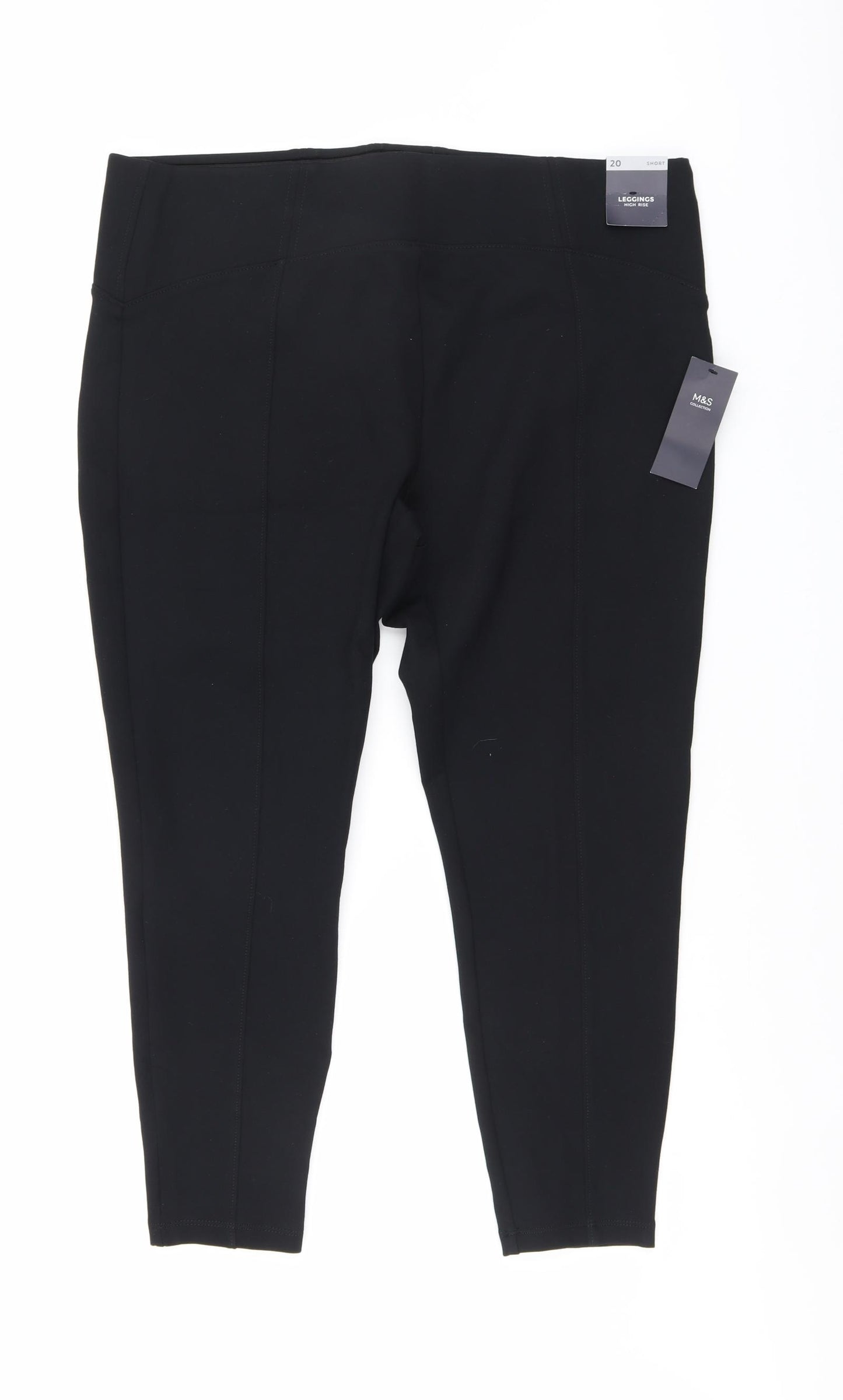 Marks and Spencer Womens Black Viscose Cropped Leggings Size 20 L25 in